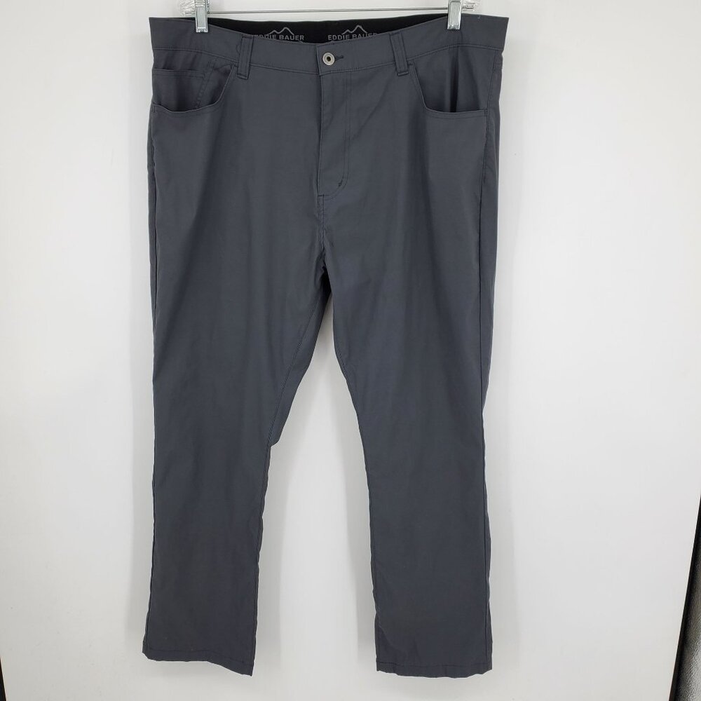 Eddie Bauer Water Resistant‎ Stretch Men's Grey Comfort Performance Pants 40x30
